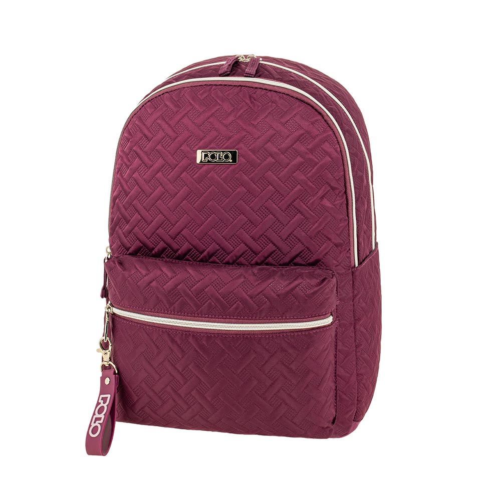 Τσάντα Πλάτης Gridon Μπορντώ 9-02-075-4800 Polo με ΕΓΓΥΗΣΗ - 114380