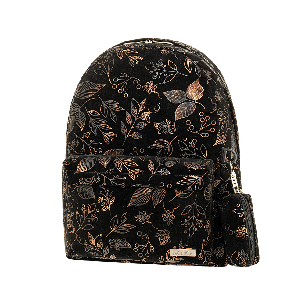 Τσάντα Πλάτης Fennec Leaves Μαύρο/Χρυσό 9-02-076-2000 Polo με ΕΓΓΥΗΣΗ - 116030