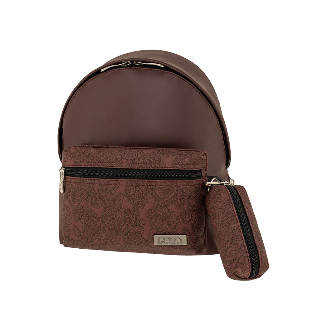 Τσάντα Πλάτης Mini Dantela Μπορντώ 9-11-005-3400 Polo - 116079