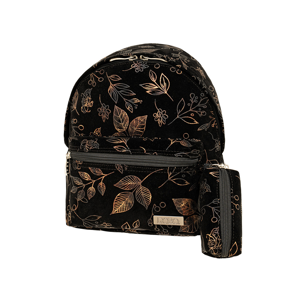 Τσάντα Πλάτης Mini Fennec Leaves Μαύρο/Χρυσό 9-11-006-2000 Polo με ΕΓΓΥΗΣΗ - 116082