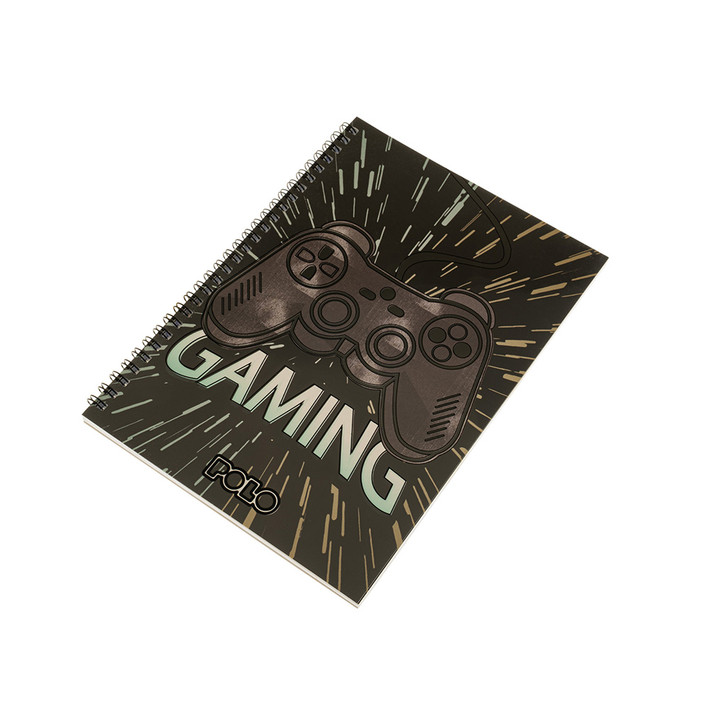Τετράδιο Α4 Σπιράλ 60Φ 2Θ Gaming 9-19-003-8421 Polo - 116330