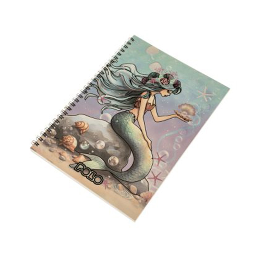 Τετράδιο Α4 Σπιράλ 60Φ 2Θ Mermaid 9-19-003-8426 Polo - 116338