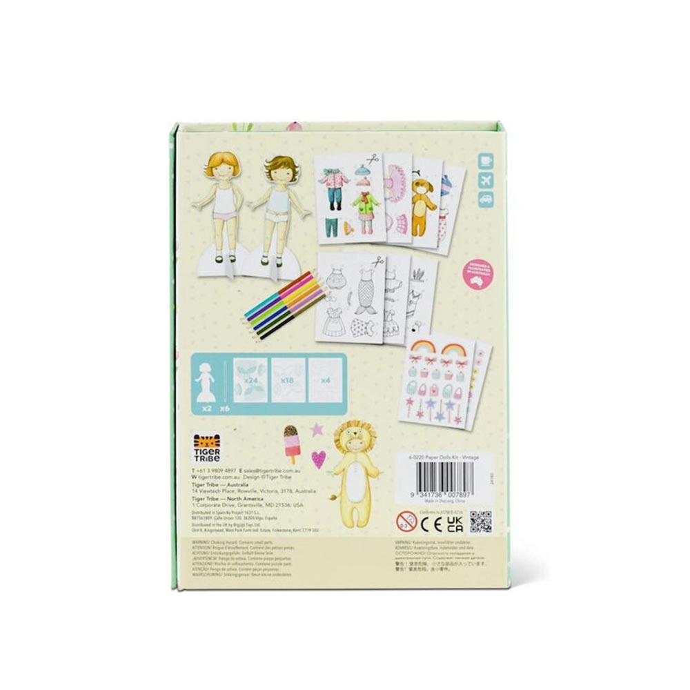 Σετ Δραστηριοτήτων - Paper Dolls Kit - Vintage 6-0220 Tiger Tribe - 1