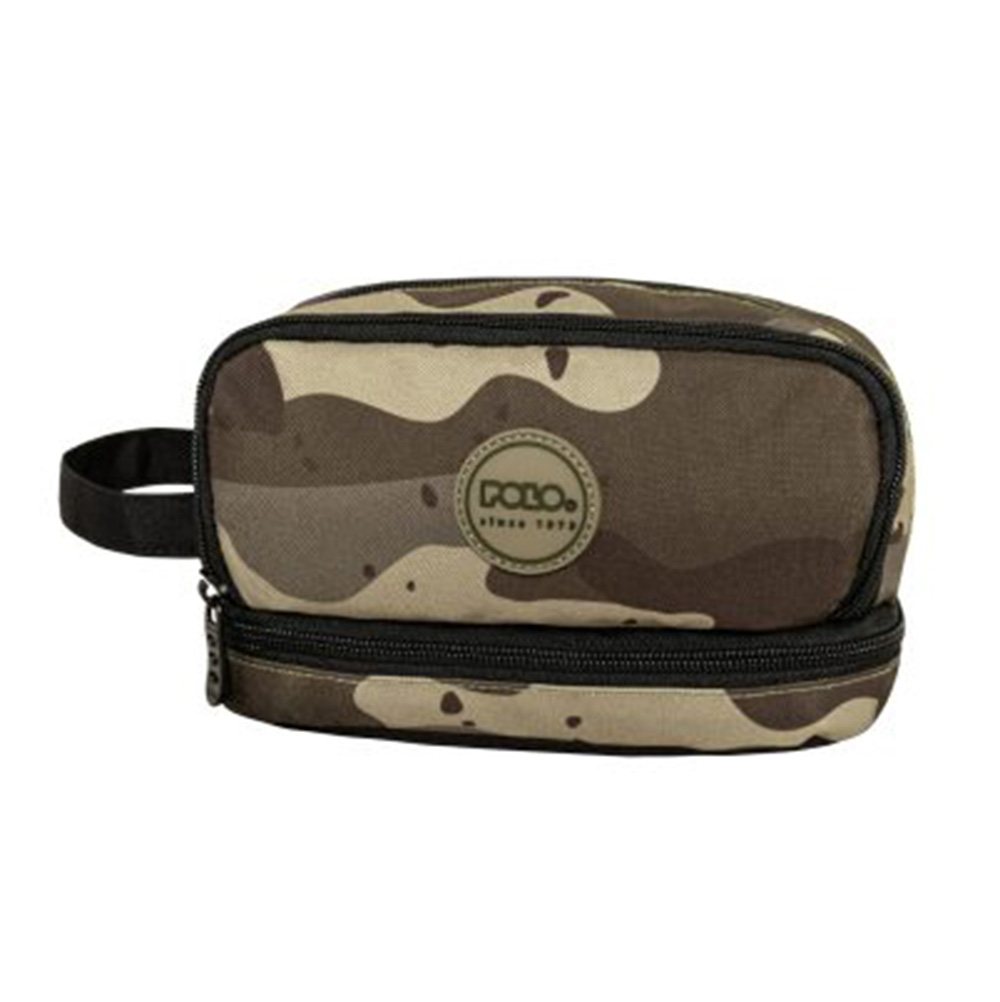 Κασετίνα Τριπλή Handle Camo Χακί 9-37-015-8309 Polo - 116245