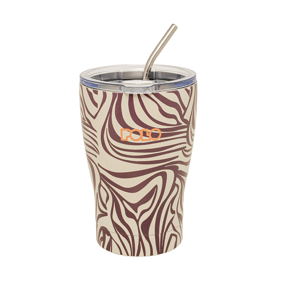 Ποτήρι Θερμός Ανοξείδωτο Coffee Mug Μώβ Lines 350ml 9-49-024-8484 Polo - 116129