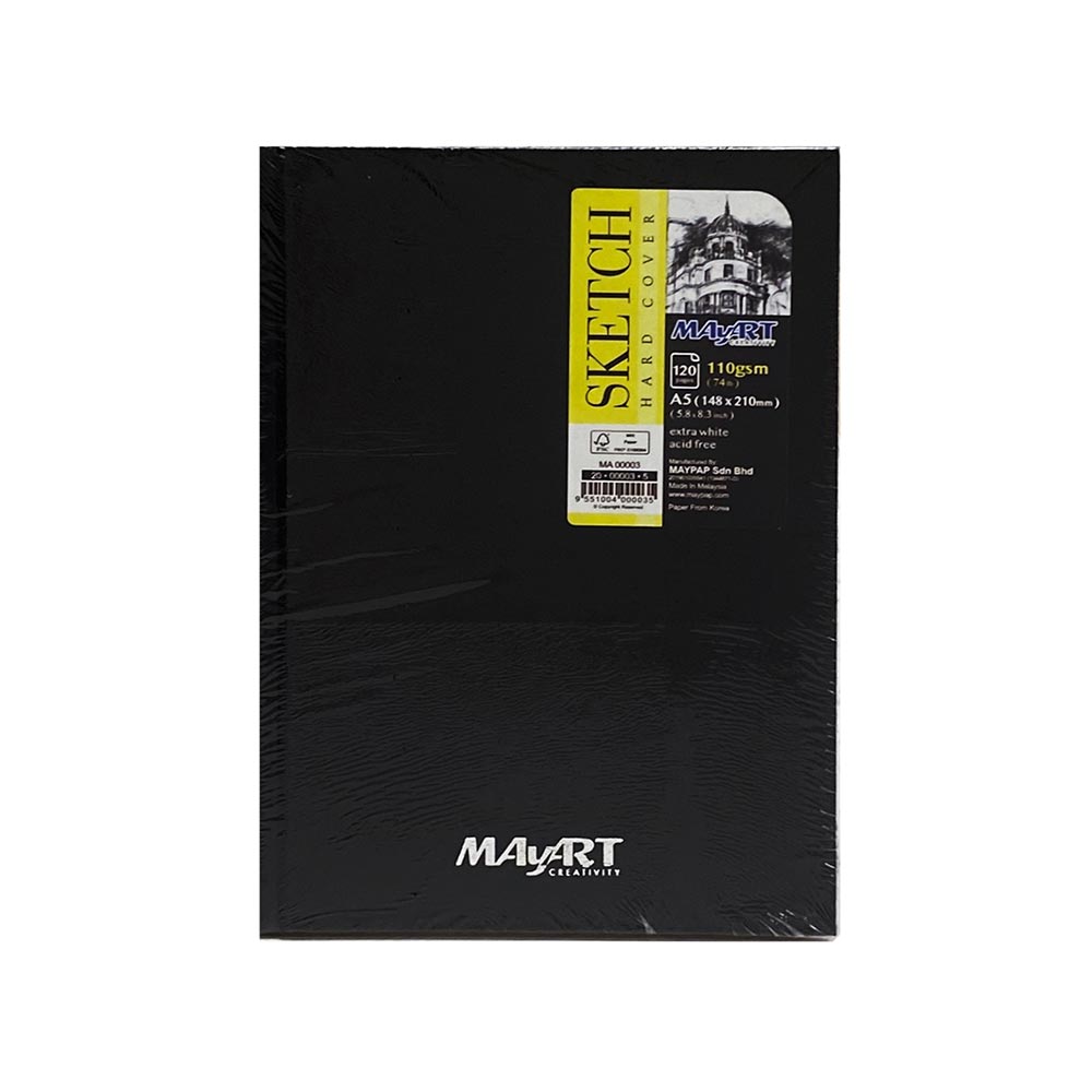 Sketch Book A5 110Gsm HC 120 Pages MA00003 Mayart - 120808