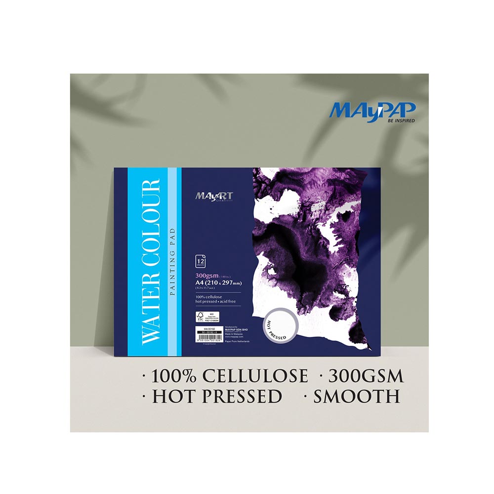 Watercolour Pad A4 300Gsm Cellulose HP MA00192 Mayart - 1