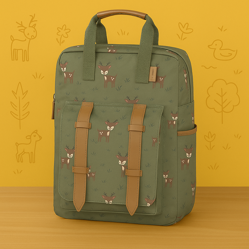 Τσάντα Πλάτης Deer Olive Large FB940-81 Fresk - 1