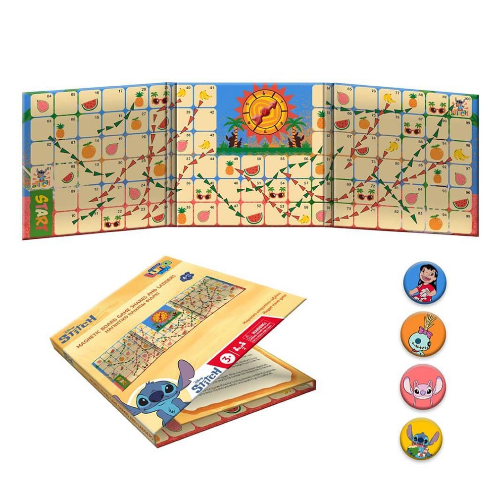 Επιτραπέζιο Παιχνίδι Μαγνητικό Φιδάκι Disney Stitch 565436 Luna - 107482