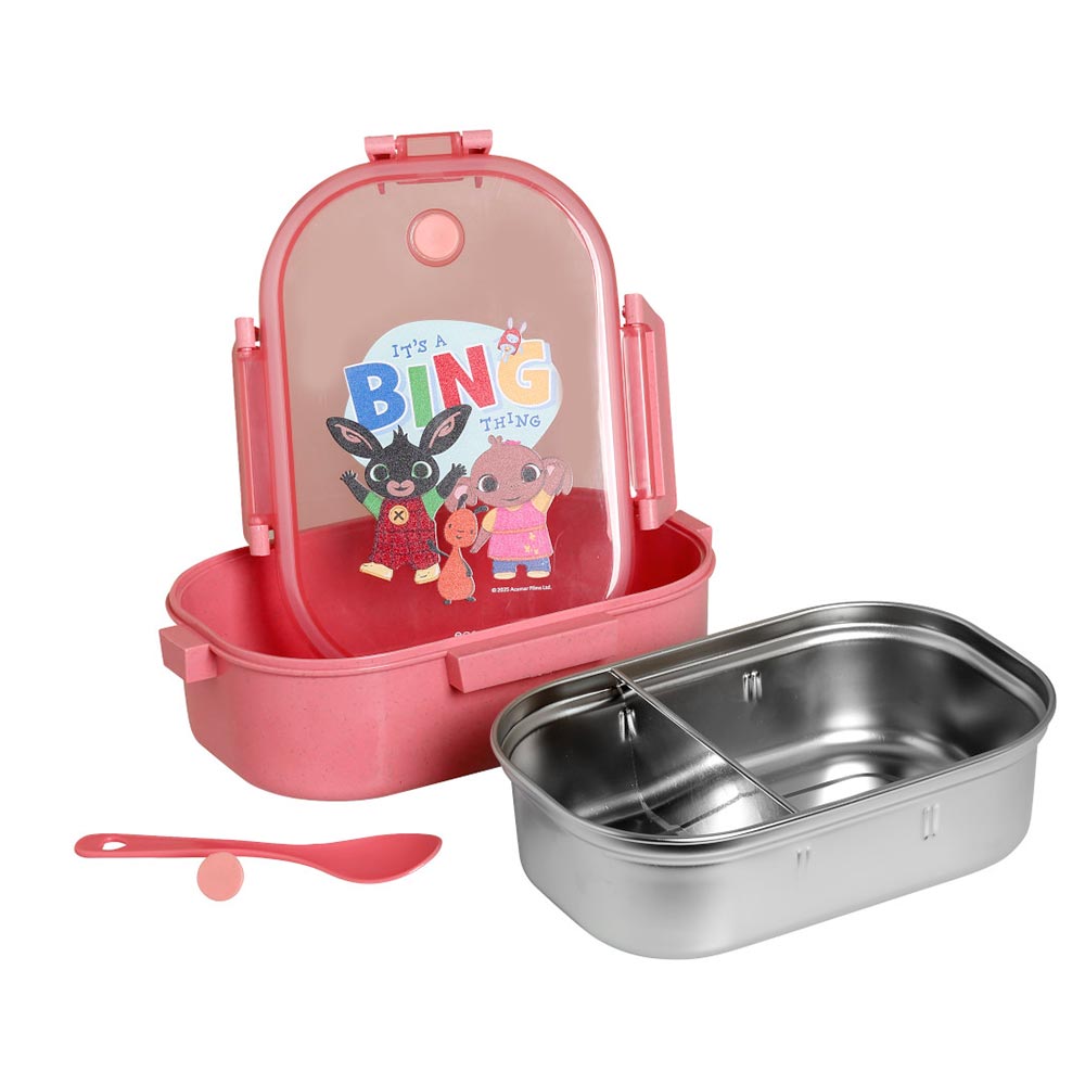 Ανοξείδωτο / Πλαστικό Φαγητοδοχείο It's A Bing Thing 900ML 2 Θέσεων 33-BO-9004 Ecolife - 1