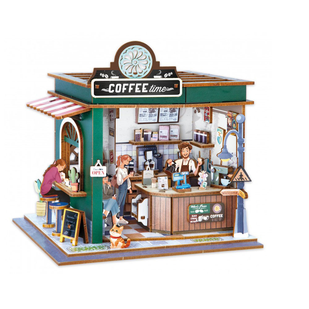 Ξύλινη Κατασκευή 3D Cafe Diorama 10+ ετών 68072 Buki France - 1