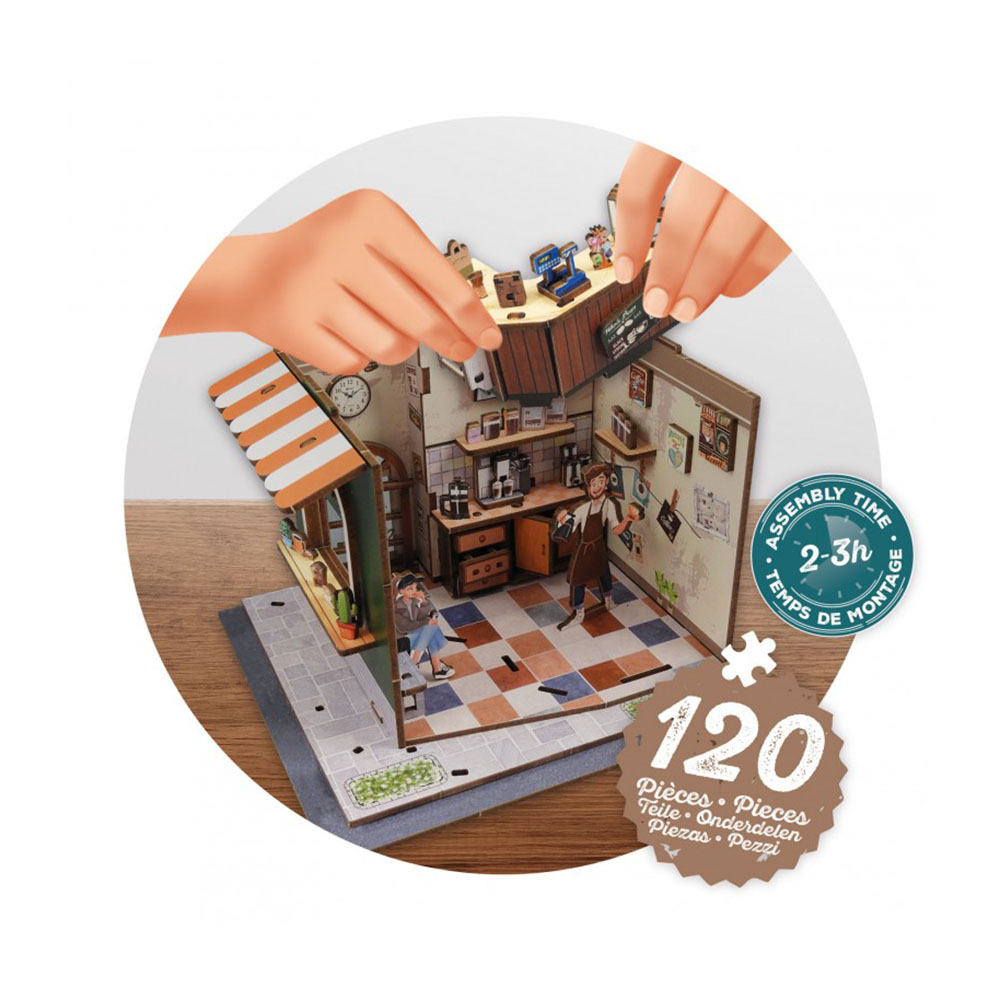 Ξύλινη Κατασκευή 3D Cafe Diorama 10+ ετών 68072 Buki France - 2