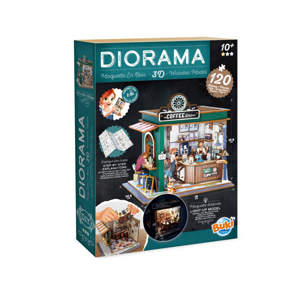 Ξύλινη Κατασκευή 3D Cafe Diorama 10+ ετών 68072 Buki France - 113405