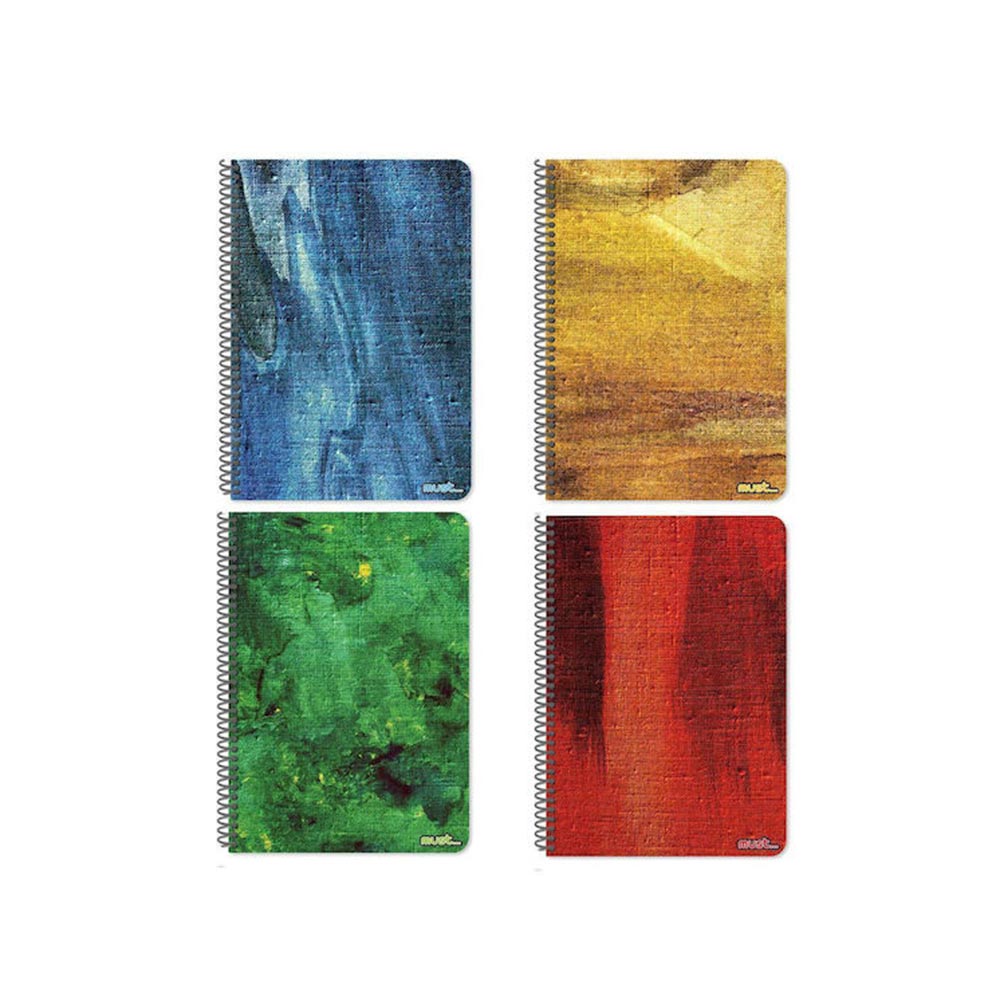 Τετράδιο Α4 Σπιράλ Ριγέ 150Φ 5Θ 21x29εκ Canvas 4 σχέδια 585285 Must - 96367
