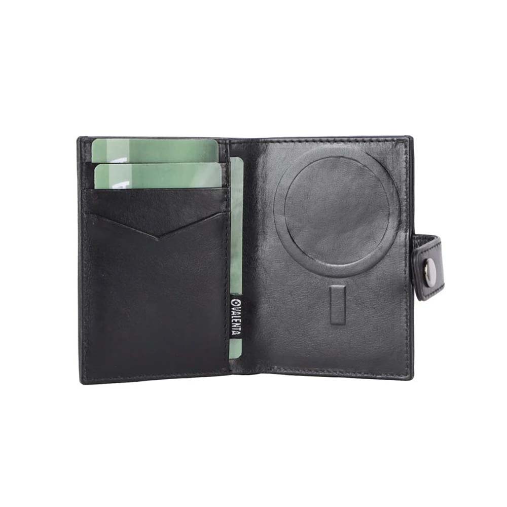 Ανδρικό Δερμάτινο Πορτοφόλι Powerbank MagSafe Luxe Black 588386 Valenta - 3