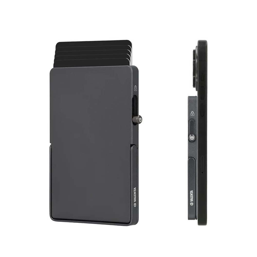 Θήκη Καρτών Αλουμινίου MagSafe Stand Graphite Grey 589314 Valenta - 2