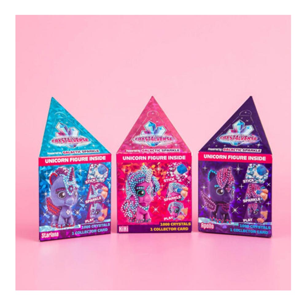 Σετ Διακόσμησης Μονόκερου με Κρύσταλλα 3 Φιγούρες KiKi, Starlana and Apollo CV-007D Crystalverse - 108224