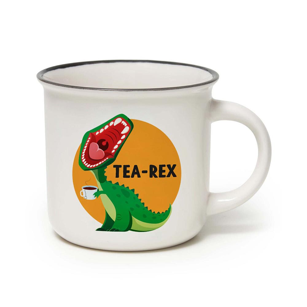 Κούπα από Πορσελάνη Cup-Puccino Tea Rex Λευκή 350ml CUP0021 Legami - 1