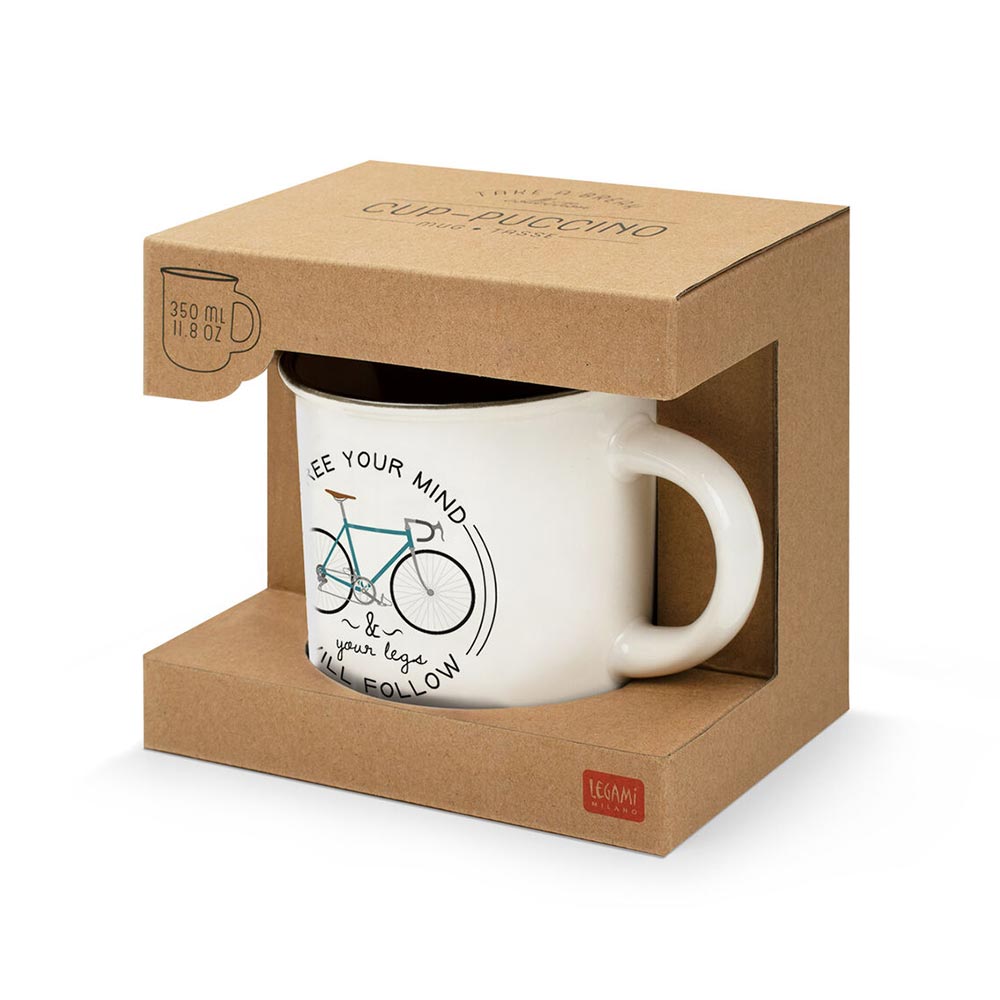 Κούπα από Πορσελάνη Cup-Puccino Bike Λευκή 350ml CUP0024 Legami - 0