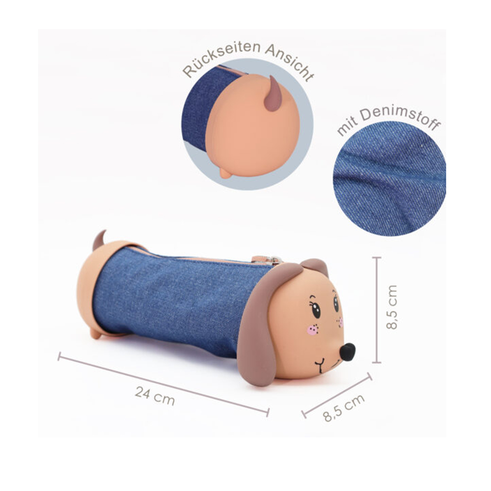 Κασετίνα Τζίν Denim Fritzi the Dachsund 26502 Lulubug Handmade - 1