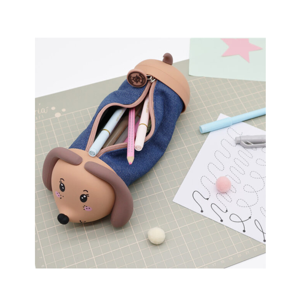 Κασετίνα Τζίν Denim Fritzi the Dachsund 26502 Lulubug Handmade - 4