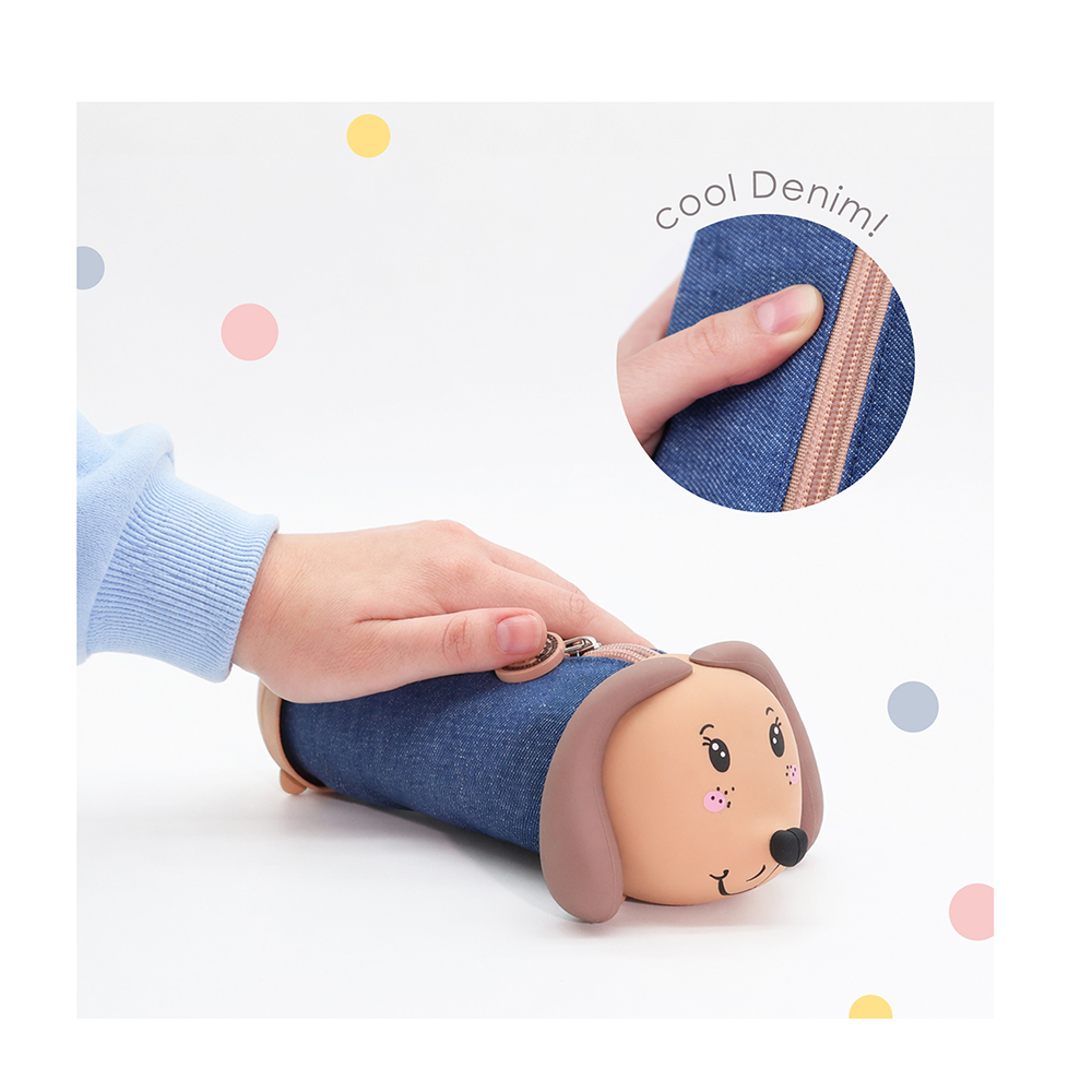 Κασετίνα Τζίν Denim Fritzi the Dachsund 26502 Lulubug Handmade - 2