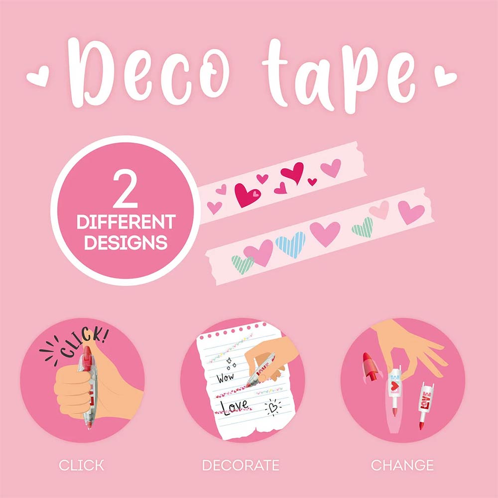 Deco Tape Pen Καρδιές 2x4m DT0001 Legami - 1