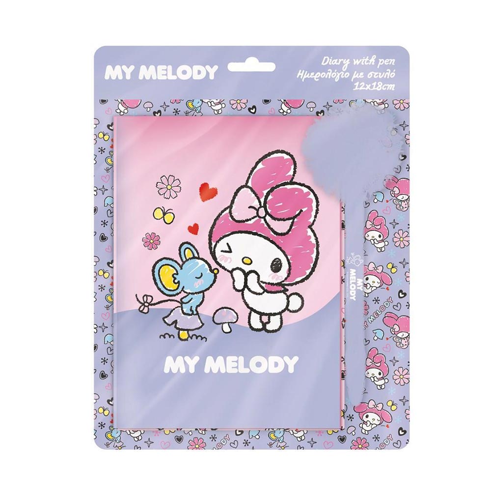 Σετ Ημερολόγιο Με Κλειδαριά και Στυλό Pom Pom My Melody 490223 Diakakis - 106885