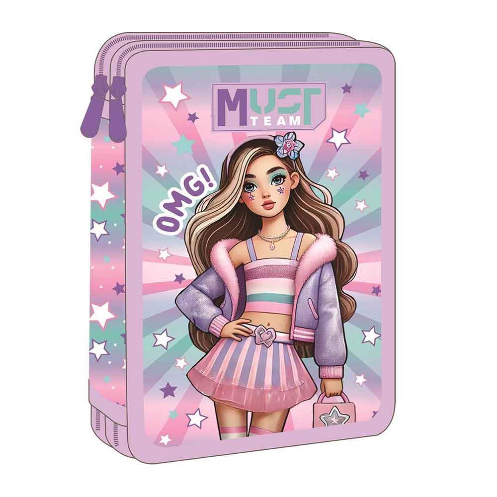 Κασετίνα Διπλή Γεμάτη Με 2 Θήκες Fashion Girl 587248 Must - 115077