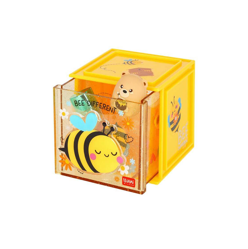 Κουτί Αποθήκευσης Γραφείου Cutie Cube Bee SBX0005 Legami - 1