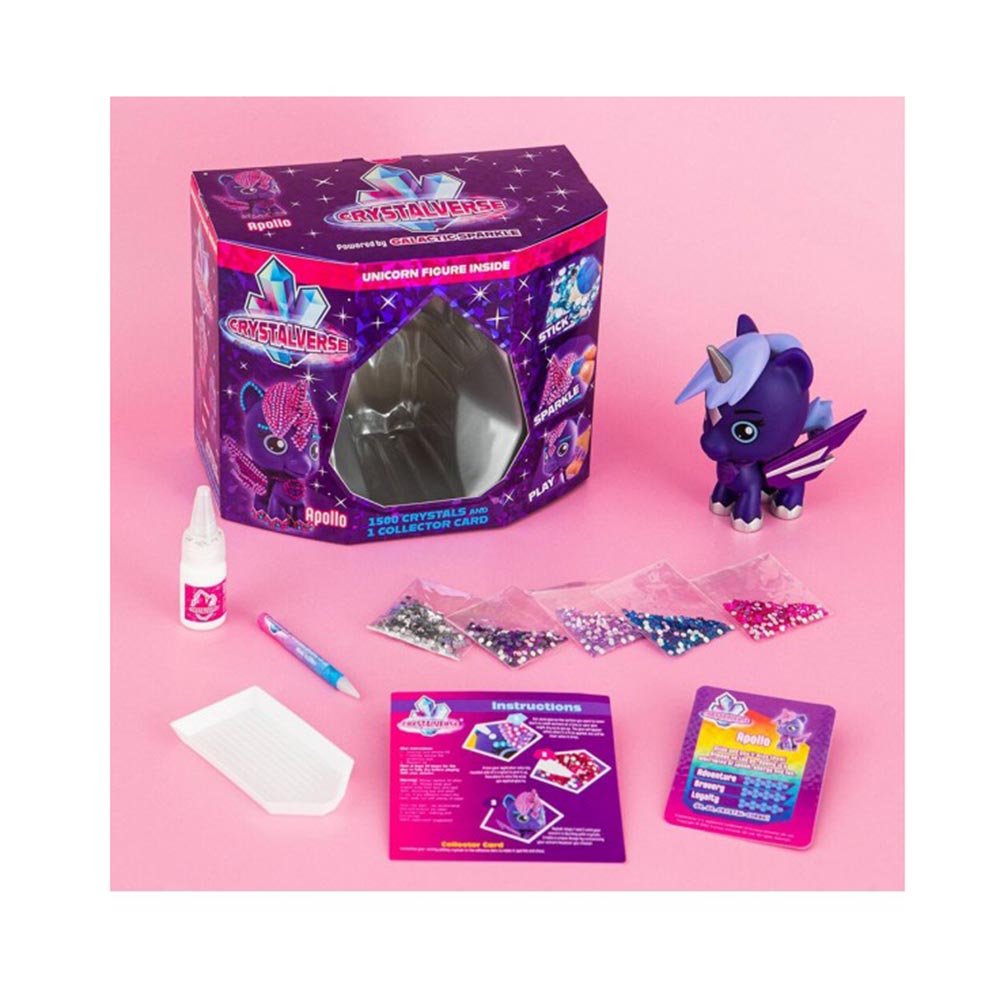 Σετ Διακόσμησης Μονόκερου με 1500 Κρύσταλλα Unicorn Figure Apollo CV-001 Crystalverse - 1