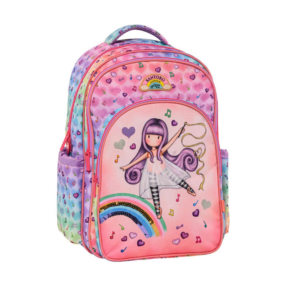 Τσάντα Πλάτης Δημοτικού Little Dancer Santoro's Gorjuss 257213 Graffiti - 103946