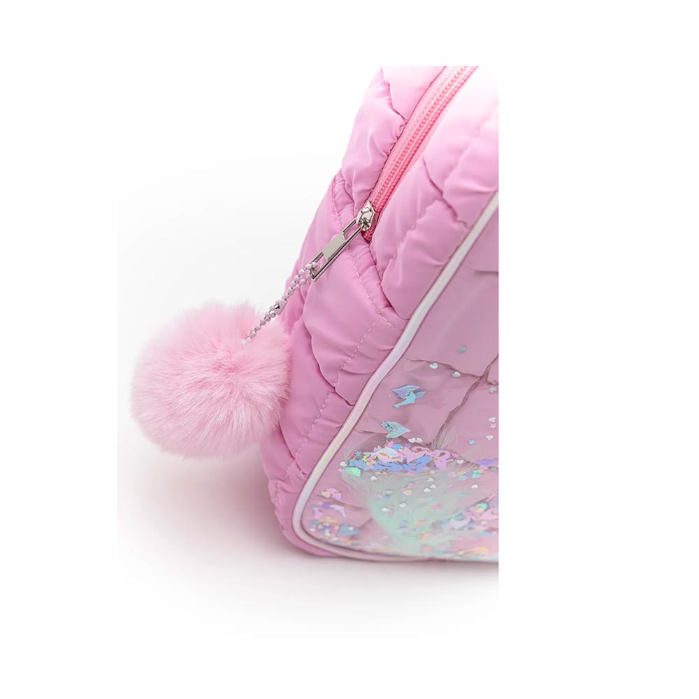 Τσάντα Πλάτης Puffer Μεταλλική με Κονφεττί Ροζ GB-04 Pink Fragola - 1