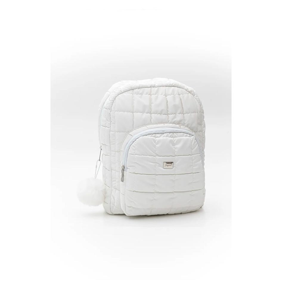 Copy of Τσάντα Πλάτης Puffer Μεταλλική Λευκή GB-05 white Fragola - 111689