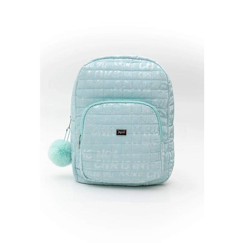Τσάντα Πλάτης Puffer Μεταλλική με Γράμματα Γαλάζια GB-07 L. Blue Fragola - 111671
