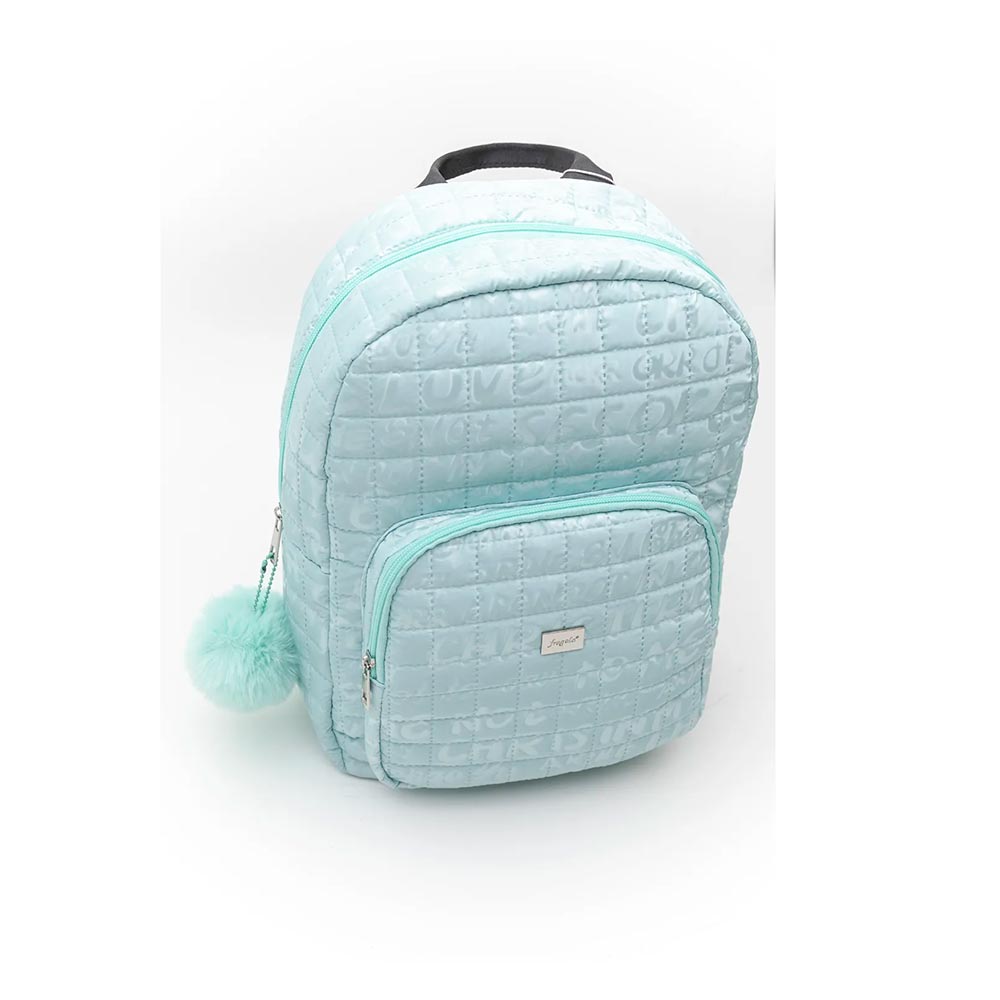 Τσάντα Πλάτης Puffer Μεταλλική με Γράμματα Γαλάζια GB-07 L. Blue Fragola - 1