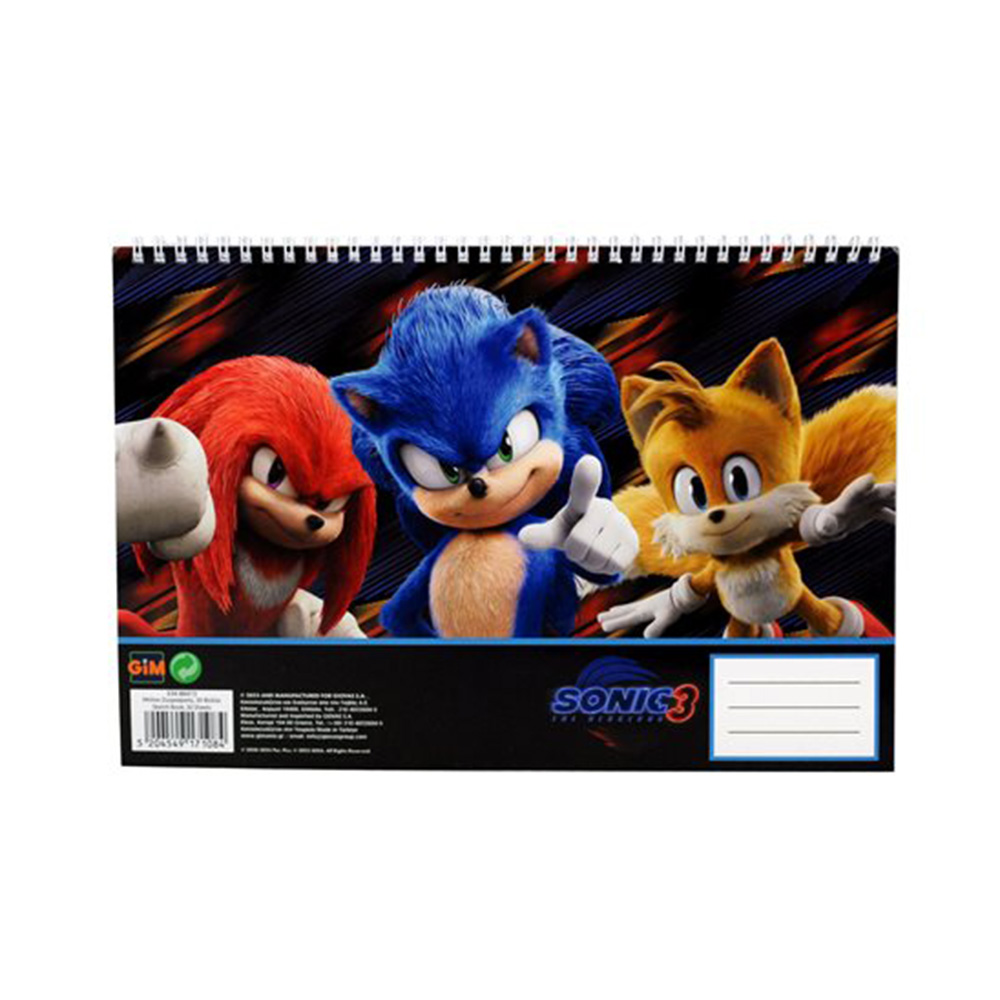 Μπλοκ Ζωγραφικής Sonic 3 Hedgehog 30Φ 334-86413 Gim - 103687