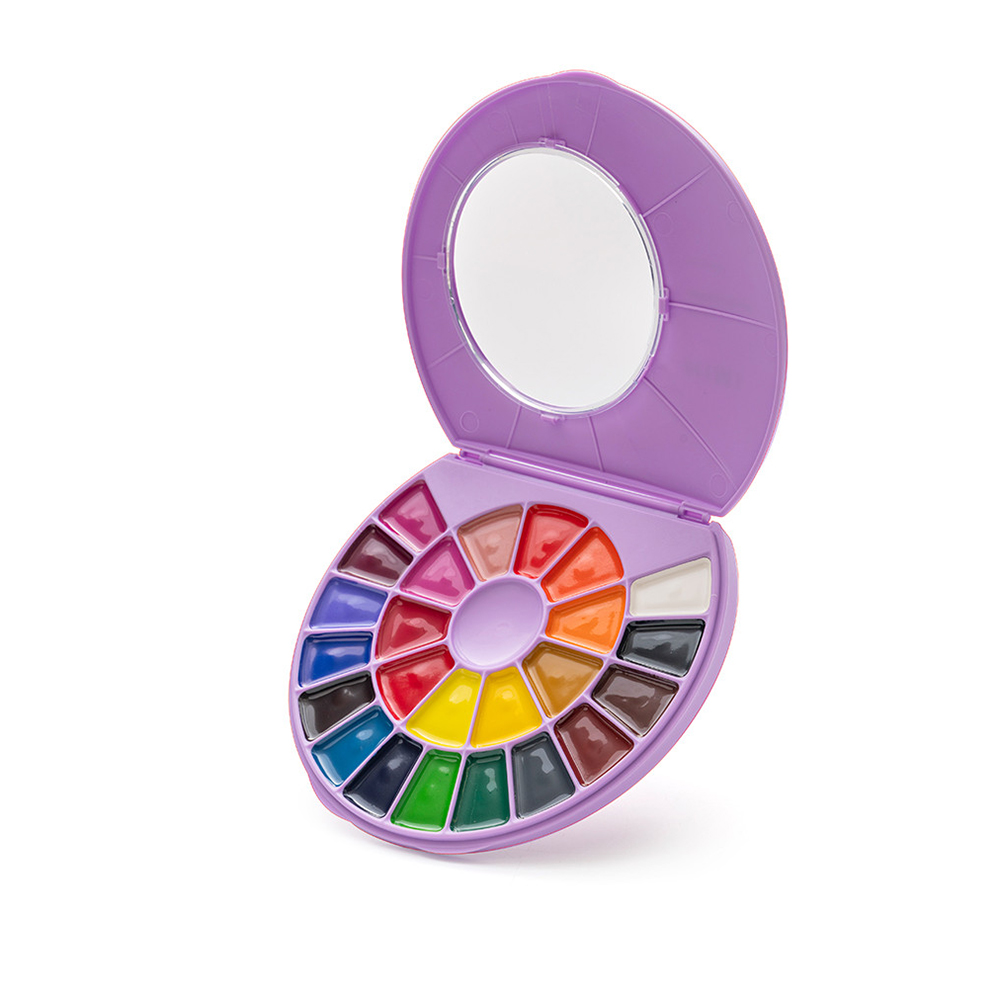 Σετ Ακουαρέλας 24 Χρωμάτων Semi - Moist Watercolour - Purple Case YSC188 Himi - 4