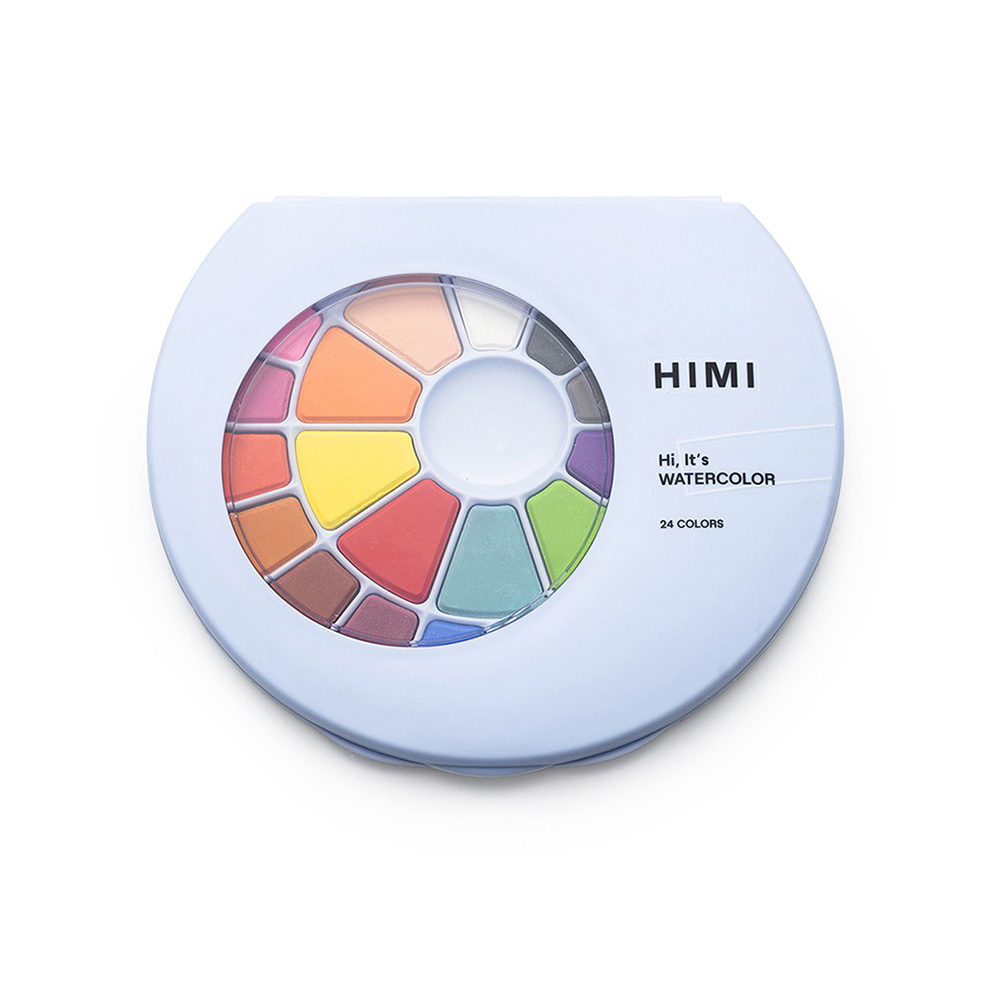 Σετ Ακουαρέλας 24 Χρωμάτων Soild Watercolour - Blue Case YFB01 Himi - 118059