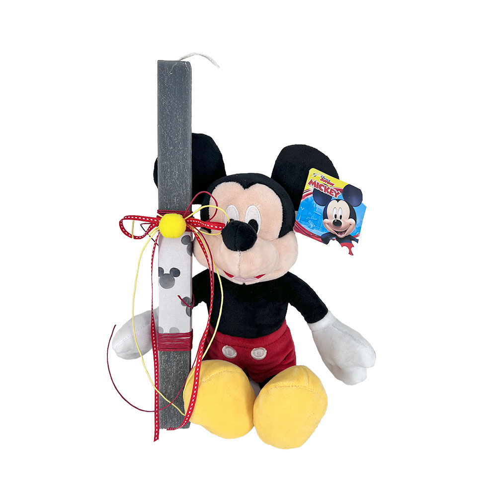 Χειροποίητη Αρωματική Λαμπάδα με Μικρό Λούτρινο Mickey Mouse  - 34859