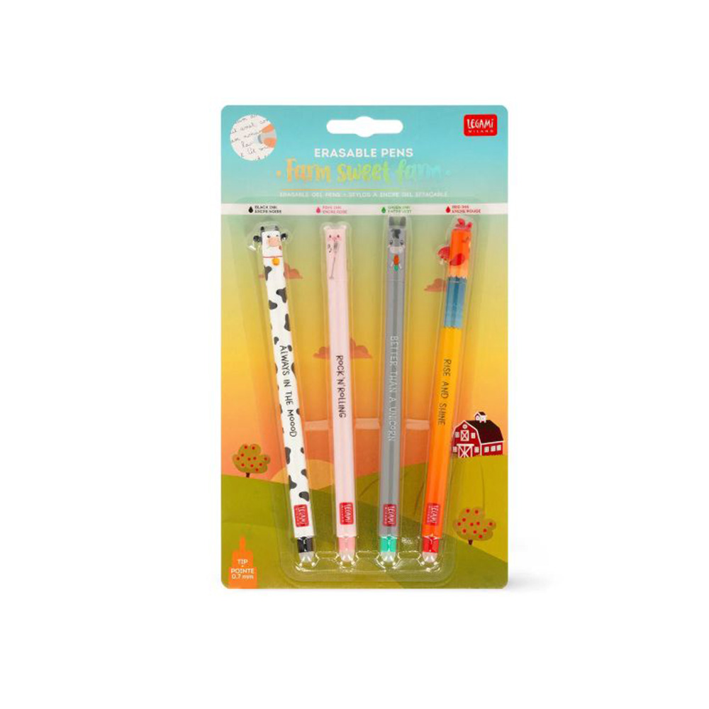 Σετ 4 Στυλό Gel Limited Edition Farm Sweet Farm EPSET0011 Legami - 1