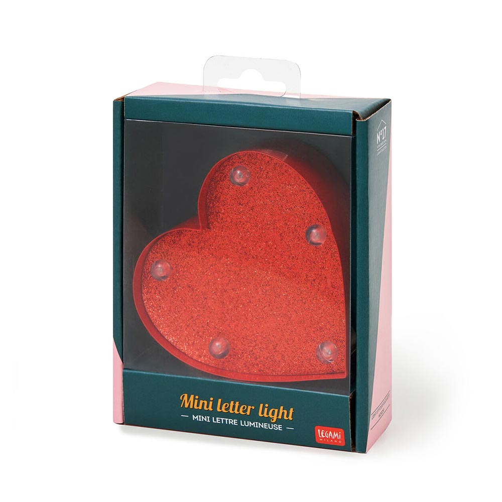 Διακοσμητικό Φωτιστικό Led Glitter Heart LELI0044 Legami - 1
