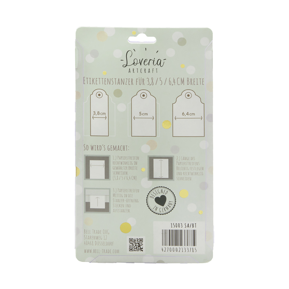  Διακορευτής Ετικετών 3 Μεγέθη 15003 Loveria Artcraft - 1