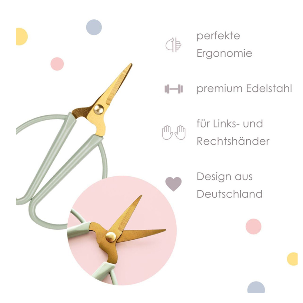 Ψαλίδι Χειροτεχνίας 8.5cm Craft Retro Look Με Φούντα Πράσινο Παστέλ 15304 Loveria Artcraft - 3
