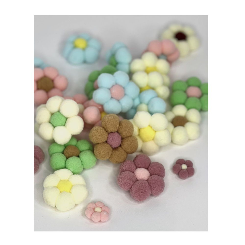 Σετ 500 Πομ Πομ Χειροτεχνίας Pastel - Felt Look Large 20007 Lulubug Handmade - 1