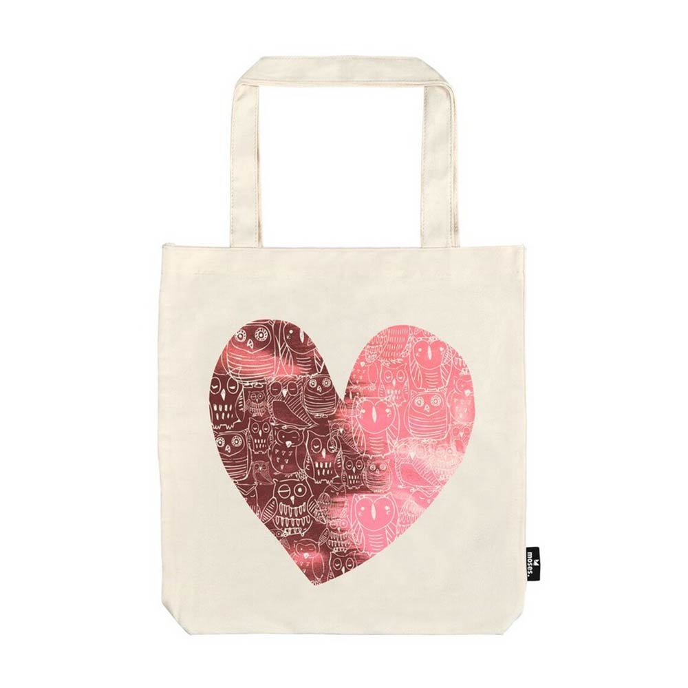 Τσάντα Ώμου Υφασμάτινη για Ψώνια Owl Heart M83452 Moses - 79032