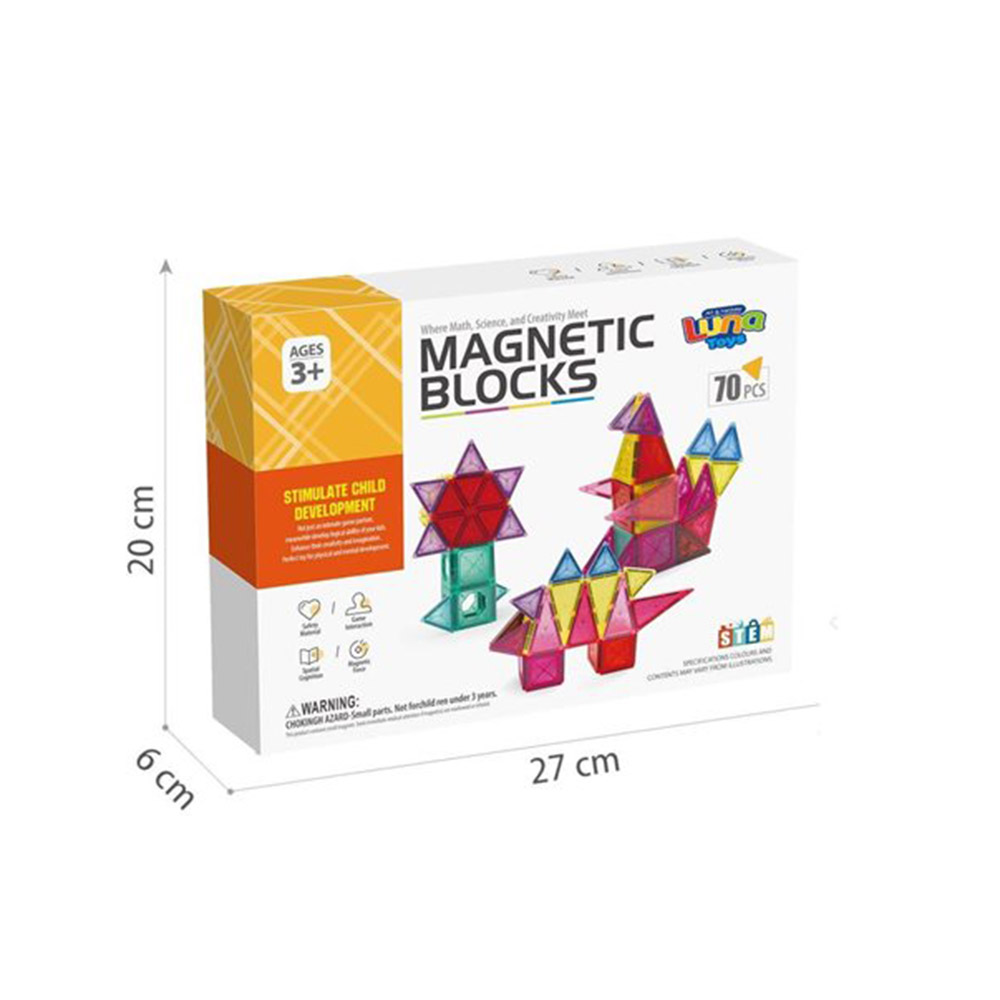 Μαγνητικά Τουβλάκια 70τμχ 27χ6χ20εκ 623353 Luna - 108905