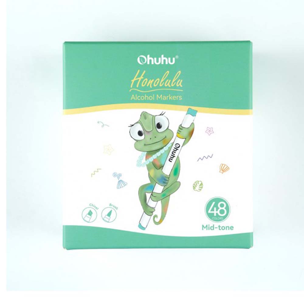 Μαρκαδόροι Αλκοόλης 48+1 τεμαχίων Διπλής Μύτης Honolulu Mid-Tones  OHU-Y30-80404-27 Ohuhu - 111492
