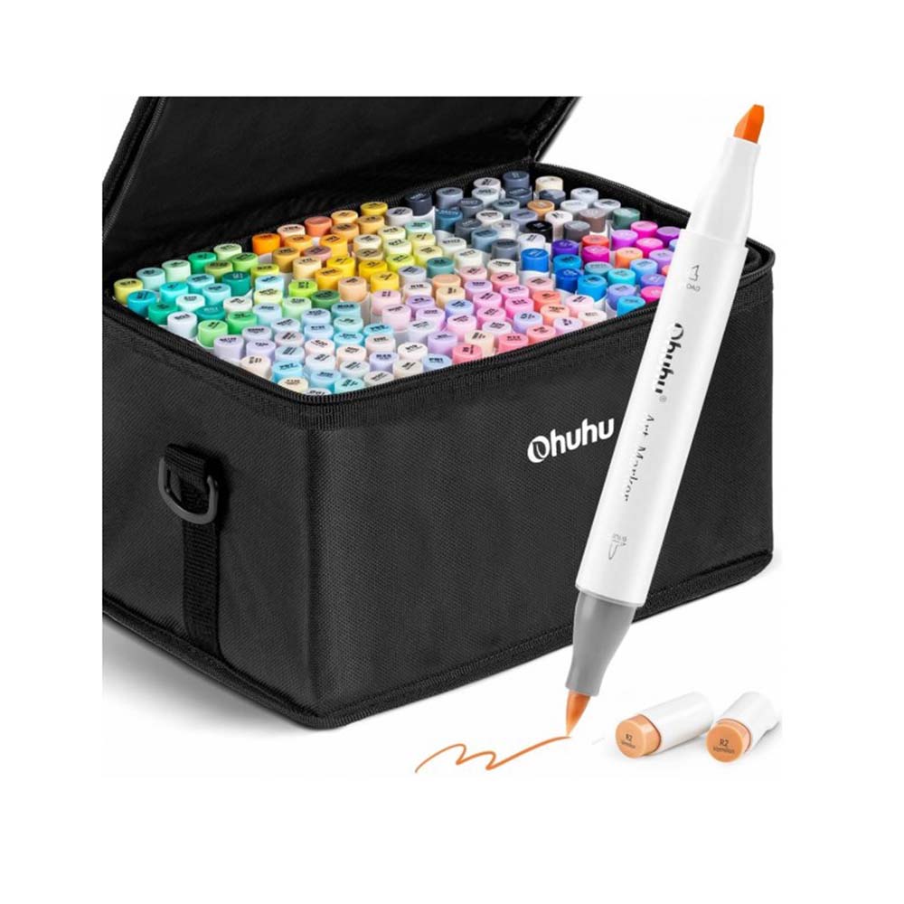 Μαρκαδόροι Αλκοόλης 168+1 τεμαχίων Διπλής Μύτης Honolulu OHU-Y30-80404-05 Ohuhu - 111506