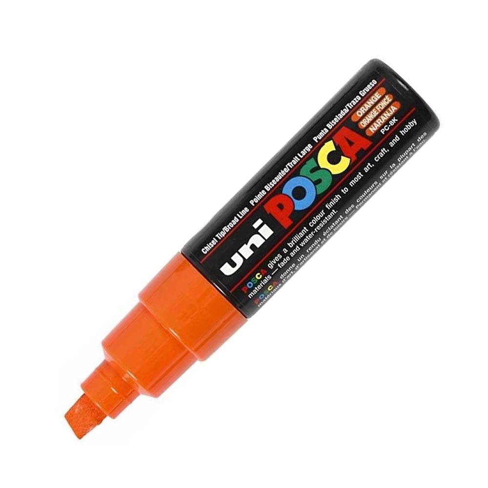 Μαρκαδόρος Ανεξίτηλος Posca 8.0mm Πορτοκαλί PC-8K Uni